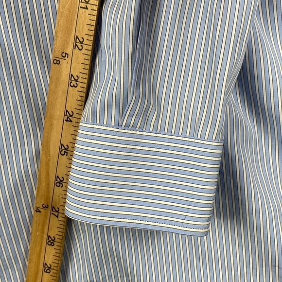 Gitman Gold Master Shirt Makers Button Men's 18 35 2XL Blue White Striped - Picture 11 of 12